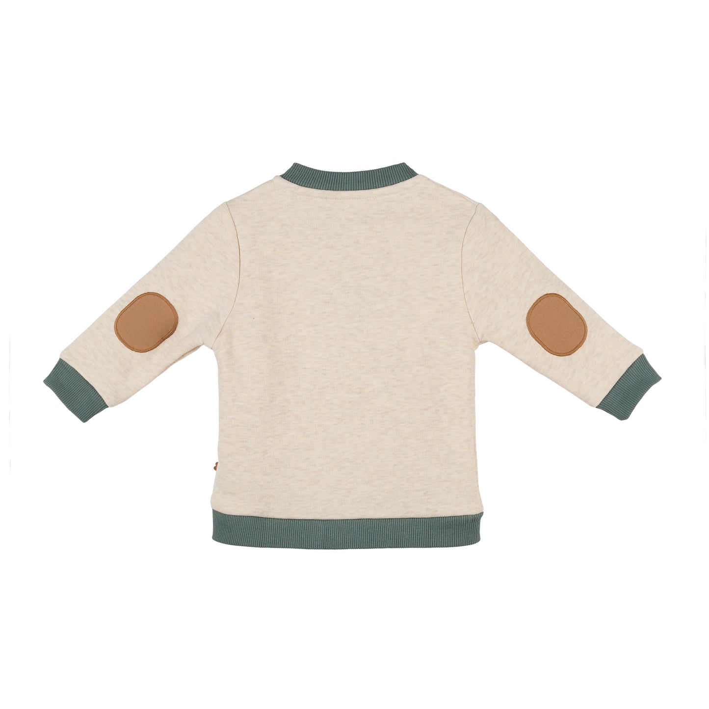 Cream & Sage Green Sweatshirt with Kangaroo Pocket – Obaïbi