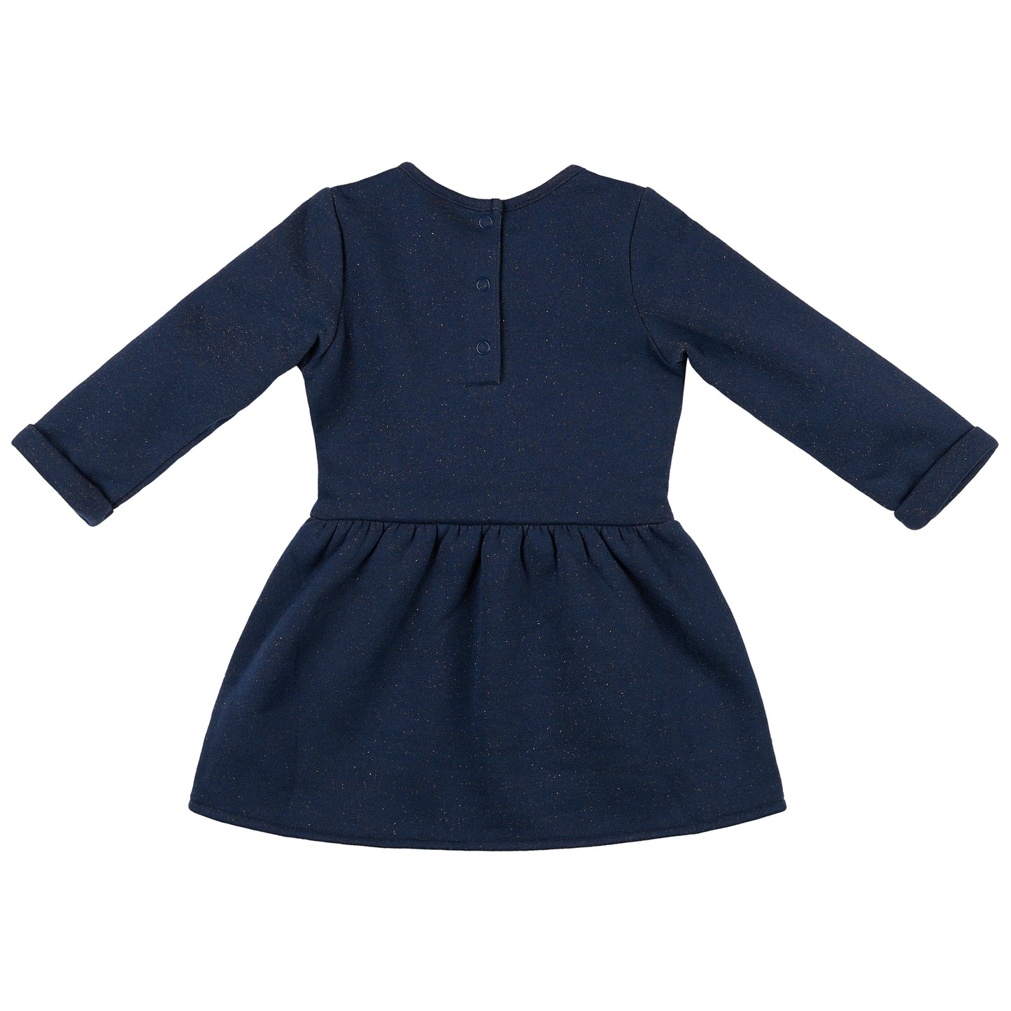 Girls’ Long Sleeve Navy Dress – Tape à l’Œil