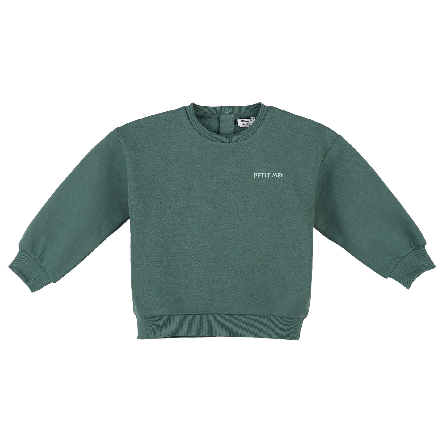 Soft Fleece-Lined Sage Green Sweatshirt – Tape à l’Œil