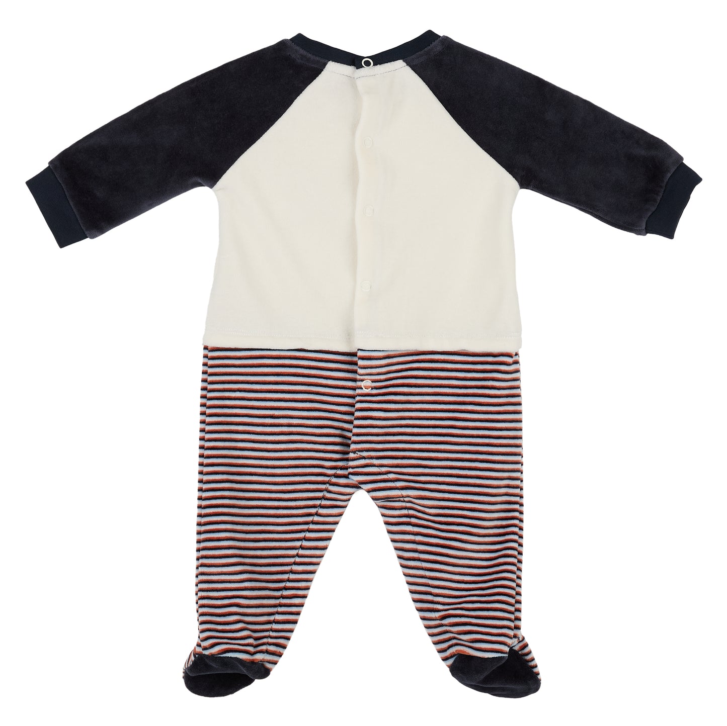 White and Navy Blue Sleepsuit