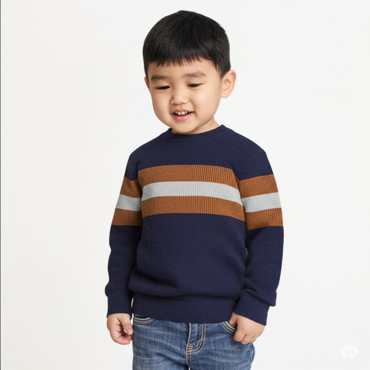 Striped Knit Sweater for Boys – Obaïbi