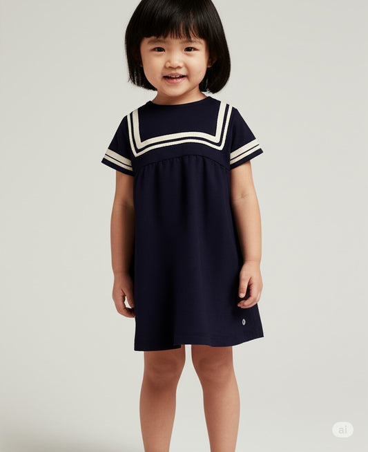Organic Cotton Sailor-Style Baby Dress – Petit Bateau