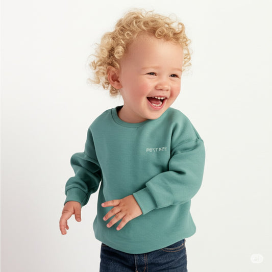 Soft Fleece-Lined Sage Green Sweatshirt – Tape à l’Œil