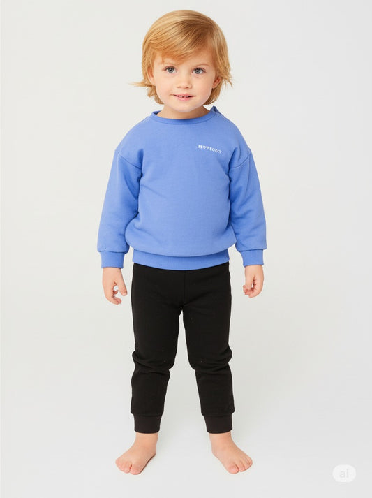 Soft Fleece-Lined Blue Sweatshirt – Tape à l’Œil