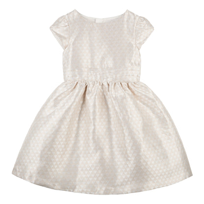 Ivory Jacquard Party Dress for Girls – Obaïbi